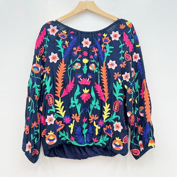 Soft surroundings Banjara Embroidered Blouse size M - Picture 6 of 9